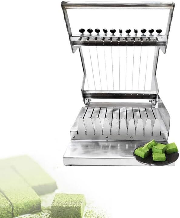 Manual Cold Soap Cake Cheese Butter Tofu Cutting Machine Household Stainless Steel Wire Rope Cutter Spacing 10-30MM Optional (Space 10MM)