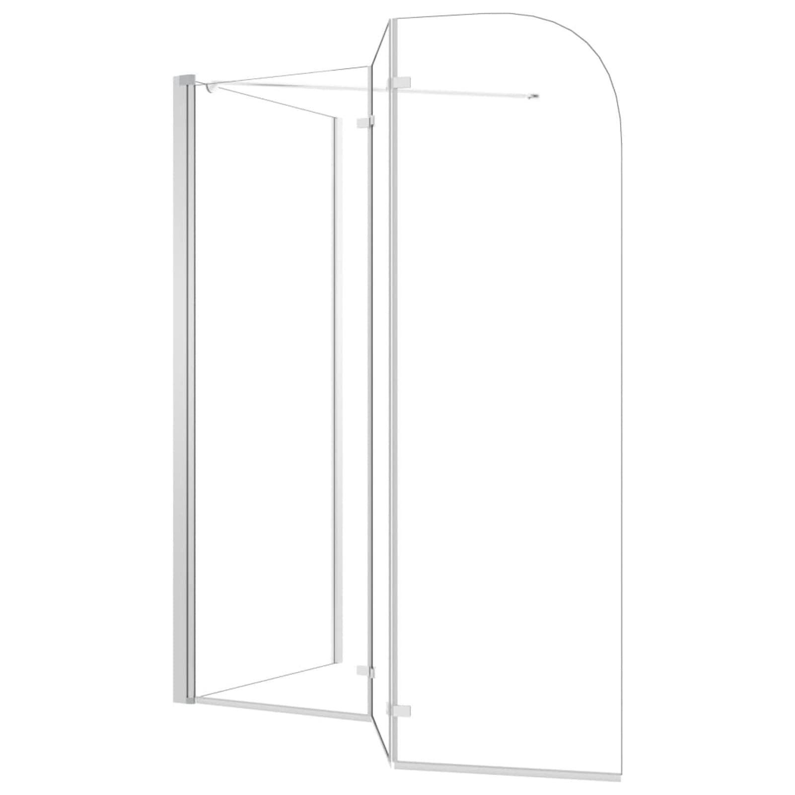 Mampara de Ducha de Vidrio Templado Transparente 120x69x130 cm, Mampara Bañera, Mampara Baño Ducha, Cabina De Ducha, Mampara Baño