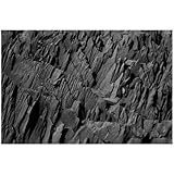 CREATCABIN Selbstklebende Aufkleber Für Den Aquarium Hintergrund Dekoration Für Zuhause Büro Aquarien Geschenk Für Aquaristik Enthusiasten Aquascaping Hobbyisten 60x30cm Schwarze Zerbrochene Felswände