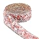 PandaHall 1 Yard 0.7 Zoll Kristall Strass Trim Hot Fix Band Edelstein Perlen Aufbügelapplikation Verschönerung Mit Panzerketten Einfassung Für DIY Hochzeit Brautkleid Schuhe Telefon Dekor Rosa