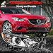 Huray Halogen Headlight Assembly for Mazda 6 2014 2015 2016 2017 RH Projector Headlamp w/Bulbs OE Factory Replacement for MA2519160 Right Passenger Side