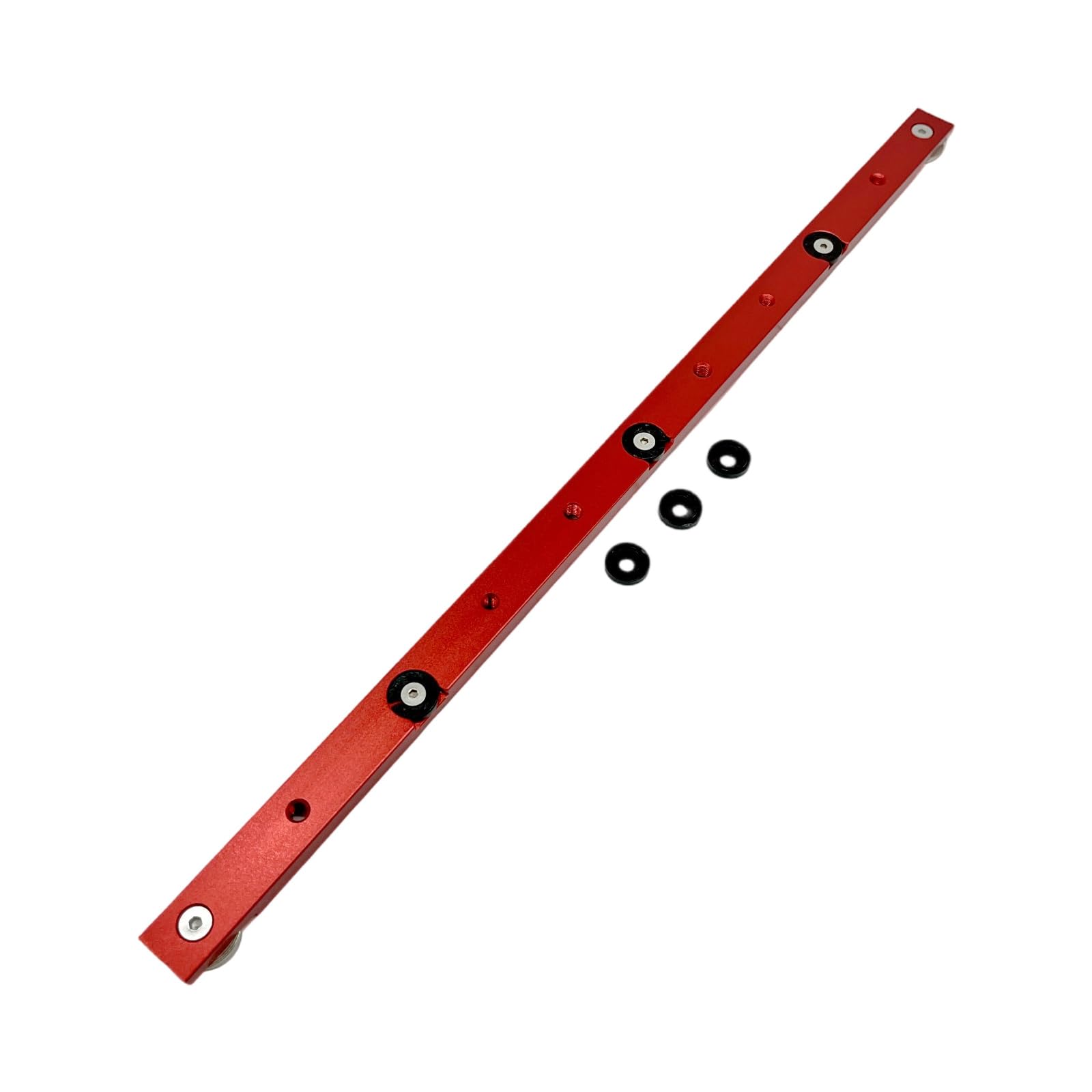 Precisions Woodworking T Track Rod Miter Rod Clamping Tool Slider with Smooth Glidings Rollers Aluminum Construction Miter Slot Slider