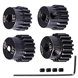 48P Hardened Steel Upgrade Pinion Gear Set: 16T 17T 18T 19T fit 3.175mm (1/8-Inch) RC Motor Shaft...