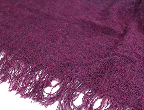 Wool Ruana Kerry Woollen Mills Burgundy Made in Ireland3