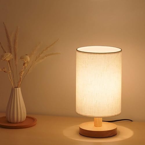 Miniatura 5 de Lámpara de mesa de madera, lámpara de mesa de 40 W, luz nocturna ambiental, lámparas minimalistas para mesita de noche, lámpara de mesita de noche,