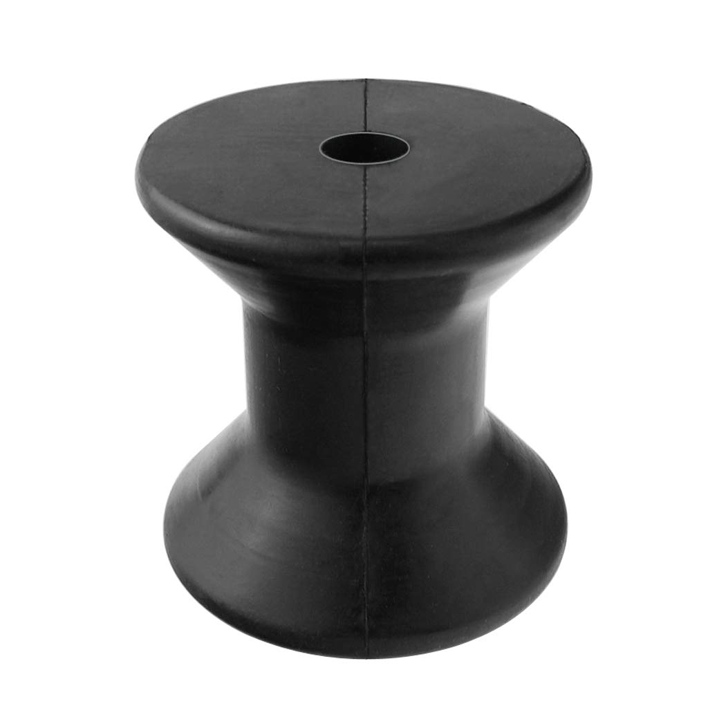 Almencla 2X Rouleau En Caoutchouc Pour Quille De Bateau 3 Pouces - Noir