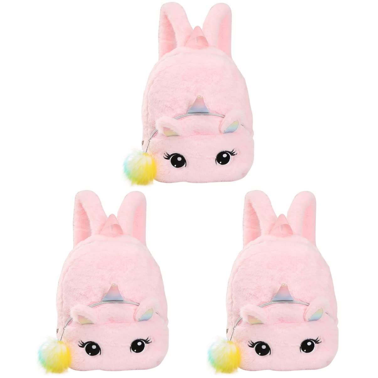 SHERCHPRY 3pièces à Pour Garçon Fille Peluche Licorne Créatif Rose Pour Rangement Sorties
