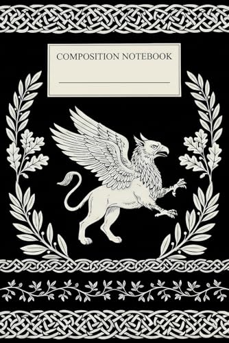 Gothic Style Griffin Composition Notebook: Wide Ruled, 6x9 Inch, 120 Lined Pages, Dark Fantasy Aesthetic Journal for School & RPG Notes image 2