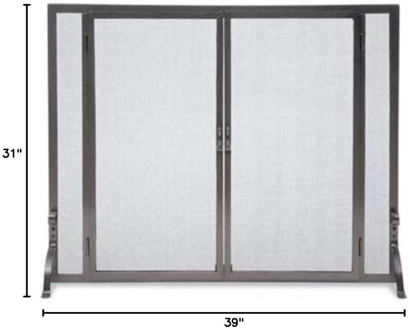 Pilgrim Fireplace Screen Door - Vintage Iron - 39x31