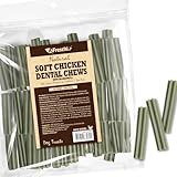 AFreschi Natural Soft Chicken Dental Chews with Chlorophyll 24 oz, Dog Treats, All Natural, Grain-Free, High-Protein, Healthy & Easily Digestible, Soft Texture