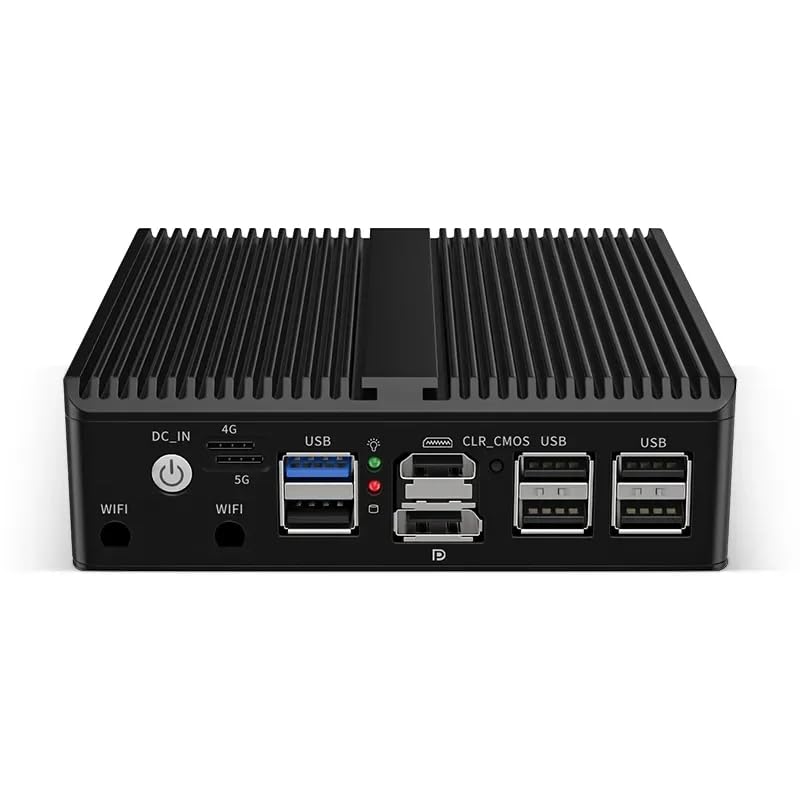 Intel N150ミニPCファイアウオール New Solid Intel N150 Firewall Appliance Aluminum with Fan 4x