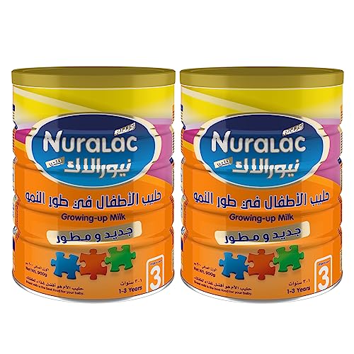 مسحوق حليب الاطفال بلس المرحلة 3 من نورالاك، 2 × 900 جرام