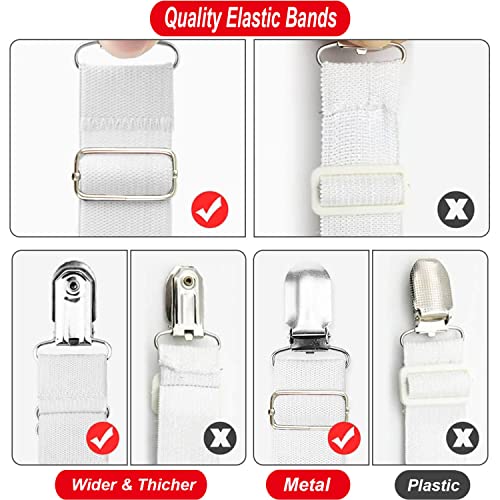 Bed Sheet Holder Straps, 4+1 Pcs, Triangle Adjustable Elastic Fitted Sheet Clips, 3 Way Sheets Corner Straps Grippers Fasteners Suspenders Heavy Duty For Bedding Sheets, Mattress Covers, Sofa Cushion #TOP4