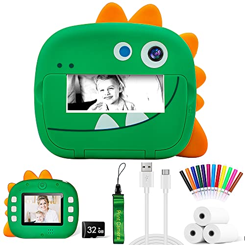 Kids Camera Instant Print,Zero Ink Camera For Kids 1080P Hd,Selfie Digital Camera With Print Paper,2.4 Inch Screen Kids Video Camera,Birthday Gift For Boys Girls 3-12 #TOP26