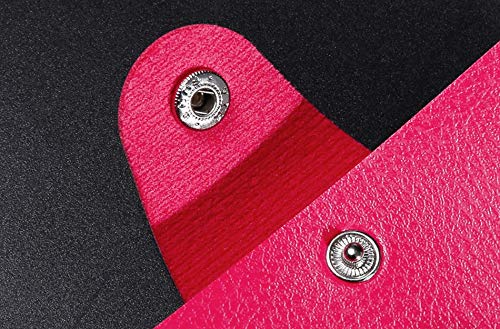 Fashion PU Leather Function 24 Bits Card Case Business Card Holder Men Women Credit Passport Card Bag ID Passport Card Wallet (Red)4