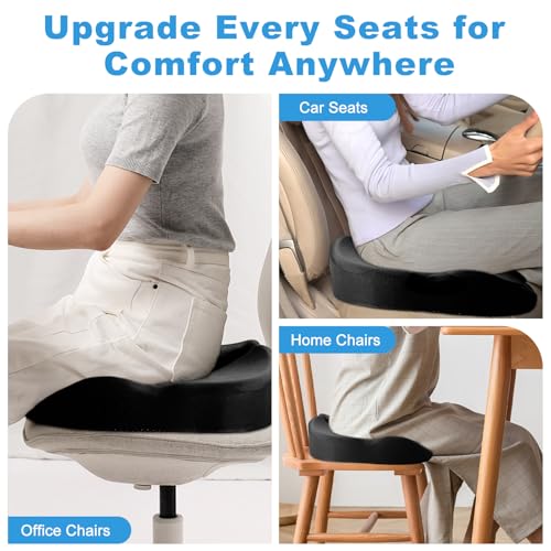 Tebokhad Cuscino Per Sedile Auto, Cuscino In Schiuma Di Memoria Per Dell'auto, Con Base Antiscivolo, Per Sedia Da Ufficio, Sedile Dell'auto - 8