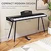 Top 10 Digital Pianos for Beginners in 2024 14 UISCOM Digital Piano Keyboard for Beginners,Full Size 88 Key Semi-Weighted Keyboard Electric Piano with Stand,Power Adapter,Sheet Music Stand,Pedal,Headphone,USB-MIDI Compatibility,Wood Black #5