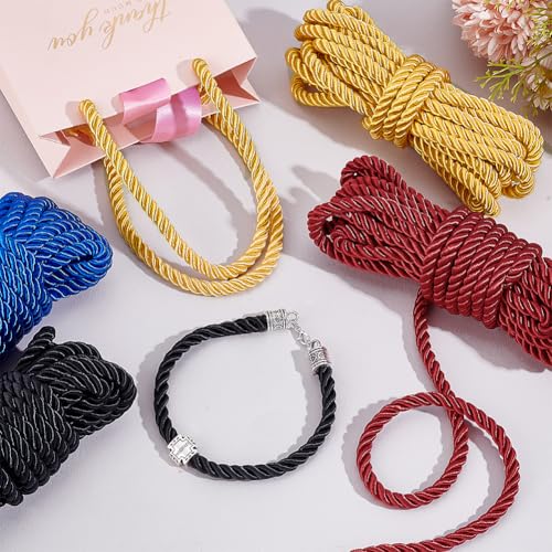 Cuerda de nailon de 7 mm PH PandaHall en 4 colores de hilo grueso satinado para el hogar 3