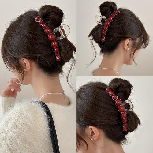 Pinzas de pelo plástico vintage, paquete de 2 miniatura 5