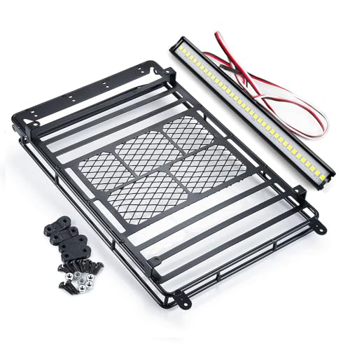 Phares Projecteurs RC pour Axial SCX10 et Wrangler 1/10 avec Galerie de Toit