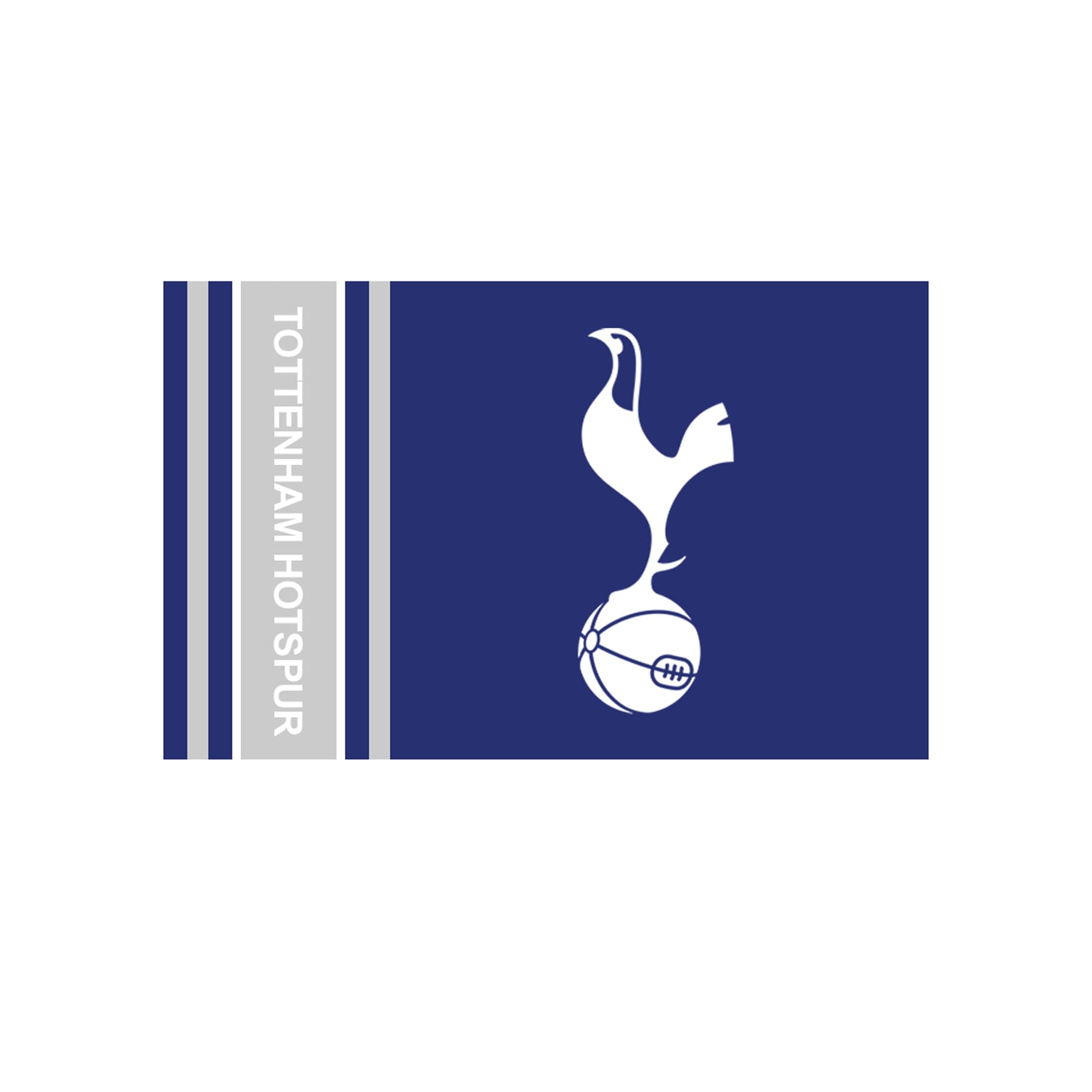 Tottenham Hotspur FC Wordmark Stripes Flag (5 x 3ft) (Navy