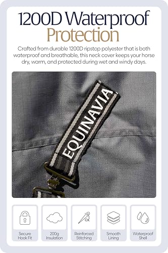 Image of Equinavia Arktis Turnout Neck Cover No Fill | 1200 Denier - Carbon Gray - XL