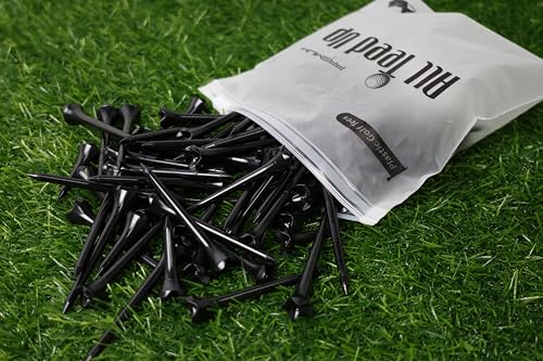 Premium Plastic Golf Tees - Black- 2.75 & 1.5 Inch Plastic Combo Pack - Image 5