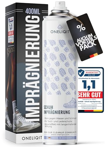 Imprägnierspray 400ml – Premium Schutzspray für Schuhe, Sneaker, Textilien & Polstermöbel, Wildleder, Jacken & Zelte – Starker Nässeschutz & Schmutzschutz – Materialverträglich – Made in Germany