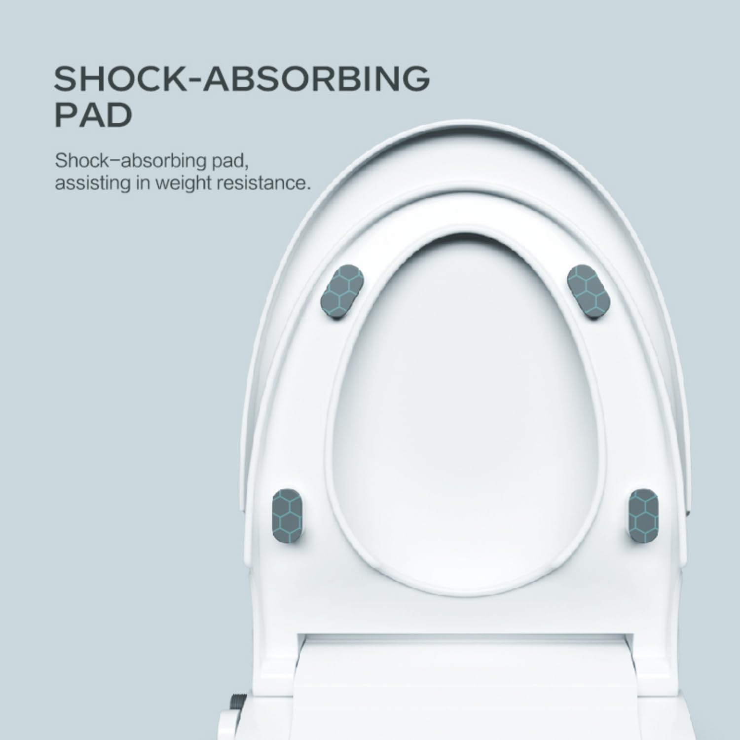 Bidet Toilet Seat Non-Electric, with Feminine Wash & Self-Cleaning Nozzle, Fits Elongated Toilets, White – Curved Hip-Fit Design, IPX4 Waterproof, Noise-Reducing Cover Plate