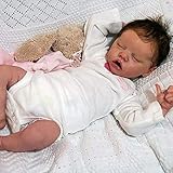 SYP 18 Zoll 48cm Simulation Reborn Baby Vollsilikon Lebensecht Reborn Babypuppe Mädchen Junge Spielzeug Geschenk Reborn Baby Toddler Spielzeug Weihnachts Geschenk （Augen Geschlossen Reborn Puppen）