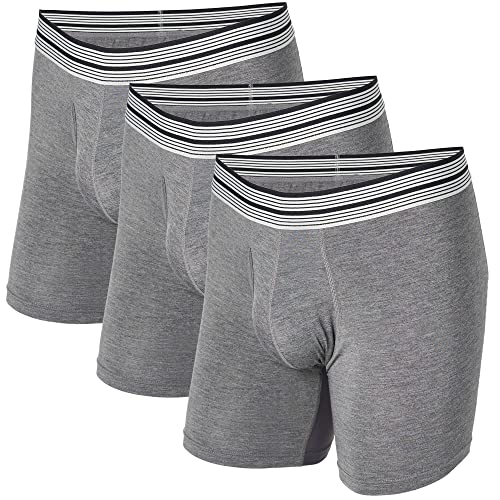 Mr. Davis Men's Standard Cut Boxer Brief Underwear - 3 Pack