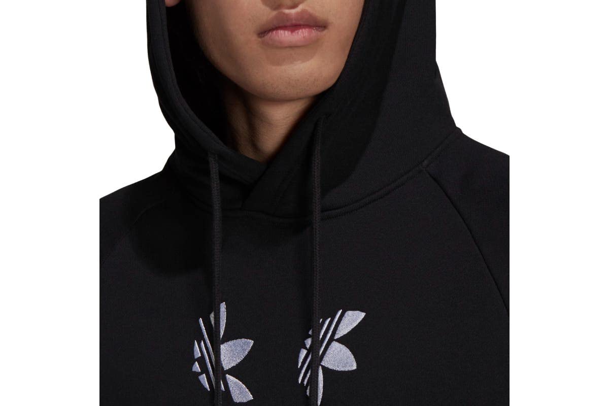 adidas Męska bluza z kapturem welon, czarno-biały, S