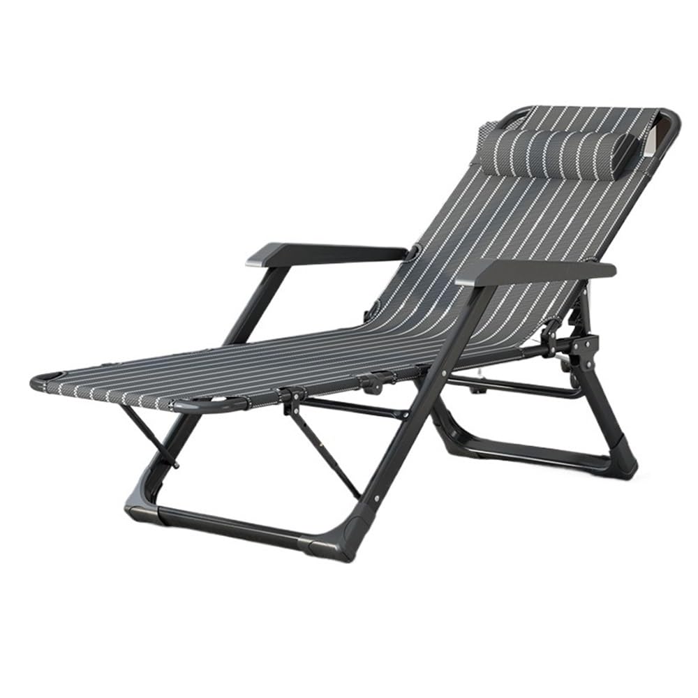 Siège inclinable pliable noir dossier réglable pour bureau maison et plage