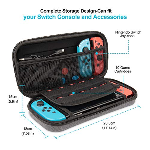 image for Keten NS Switch Accessories Kit, Including Carry Case, Charging Dock, 