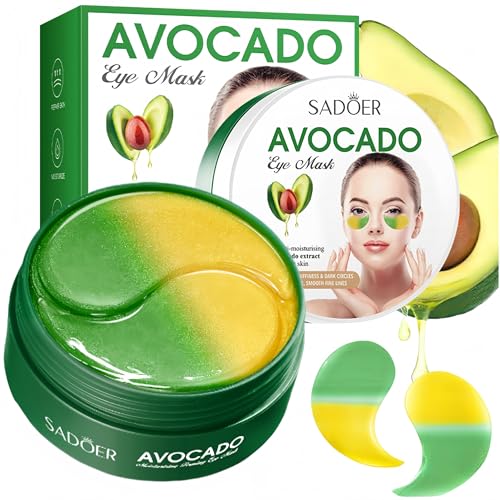 Parches Ojos Bolsas y Ojeras, 60 Piezas Eye Patches, Antiojeras Mujer, Contorno de Ojos Antiarrugas, Parches para Antiarrugas, Para Eliminación, Hinchazón