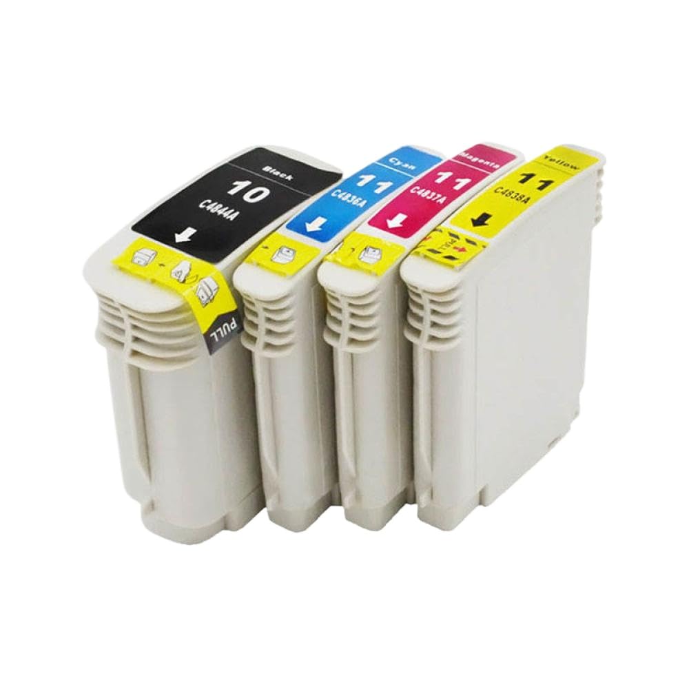 Confezione da 4 Cartucce d'inchiostro Datasonic C4844A Compatibili con HP Designjet 10 11 100plus 110 2800dtn 2800dt