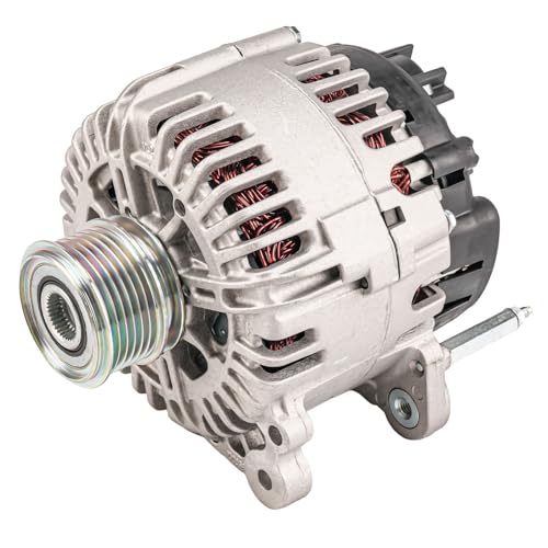 KAX Alternator 11134N Compatible with Volkswagen, Audi, 2005-2015 Jetta, 2005-2008 2013-2017 Passat,2006-2008 GTI,2006-2008 2010-2013 A3, Golf, Eos, Beetle, TT, A3 Quattro, TT Quattro, 140A 12V SC6 CW by KAX - Used condition - US$96.18