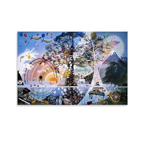 藤城清治と童画の世界絵画ポスター パネル キャンバス 壁アート ホームアートワーク すぐに掛けられます20x30inch(50x75cm)