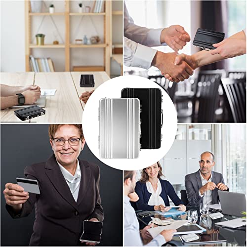 Obangong 4 Pcs Mini Business Card Holder Cute Password Briefcase Suitcase Aluminum Business Card Case Metal Credit Card Holder Id Cards Briefcase Gift For Men Woman #TOP5