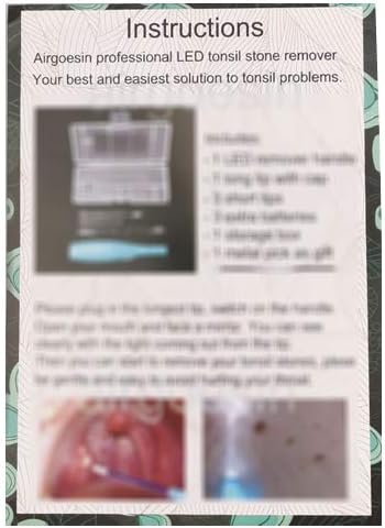 Miniatura 6 de Airgoesin 2 juegos de 6.75 pulgadas linterna amígdalas piedra removedor de extracto de piedras de garganta herramienta para tratamiento de selección