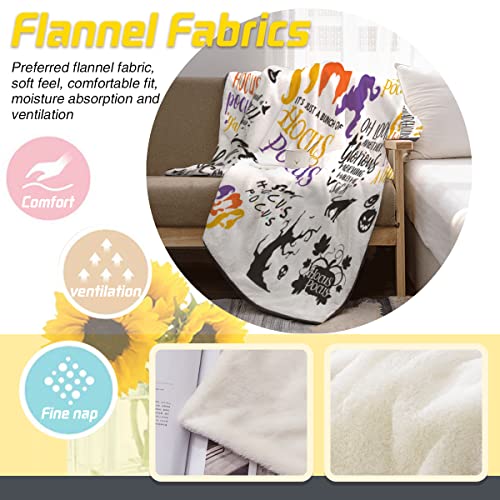 Cartoon Hocus Pocus Blanket Halloween Ultra-Soft Micro Fleece Lightweight Blanket Sofa Comfort Warm Flannel Throw Blankets For Bed Living Room 50"X40" (50"X40") #TOP4