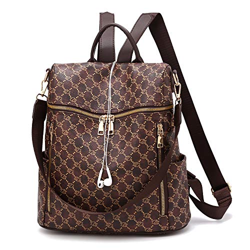 checkered leather backpack