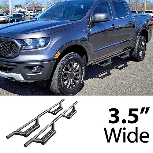 Estribos laterales de acero inoxidable para Ford Ranger miniatura 2