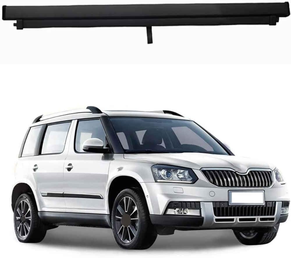 Cache-Bagages pour Skoda Yeti 2014-2021 Étagère de Coffre Rétractable Noir