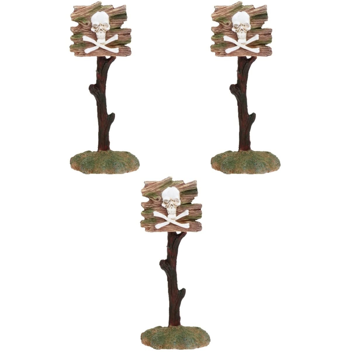 ULTECHNOVO 3pièces Ornement Résine Forme De Crâne pour Aquarium Décoration Originale avec Signal Avertissement pour Créer Une Ambiance Unique Votre Réservoir Eau