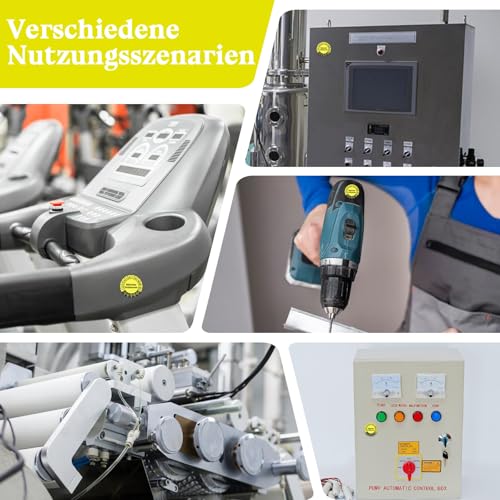 1000 Stück Nächster Prüftermin Prüfplaketten 1 Lochzange Prüfplakettenzange Rundloch 3MM Satz 2026-2031 GelbSelbstklebend Prüfaufkleber Lochzange für Prüfplaketten Elektro