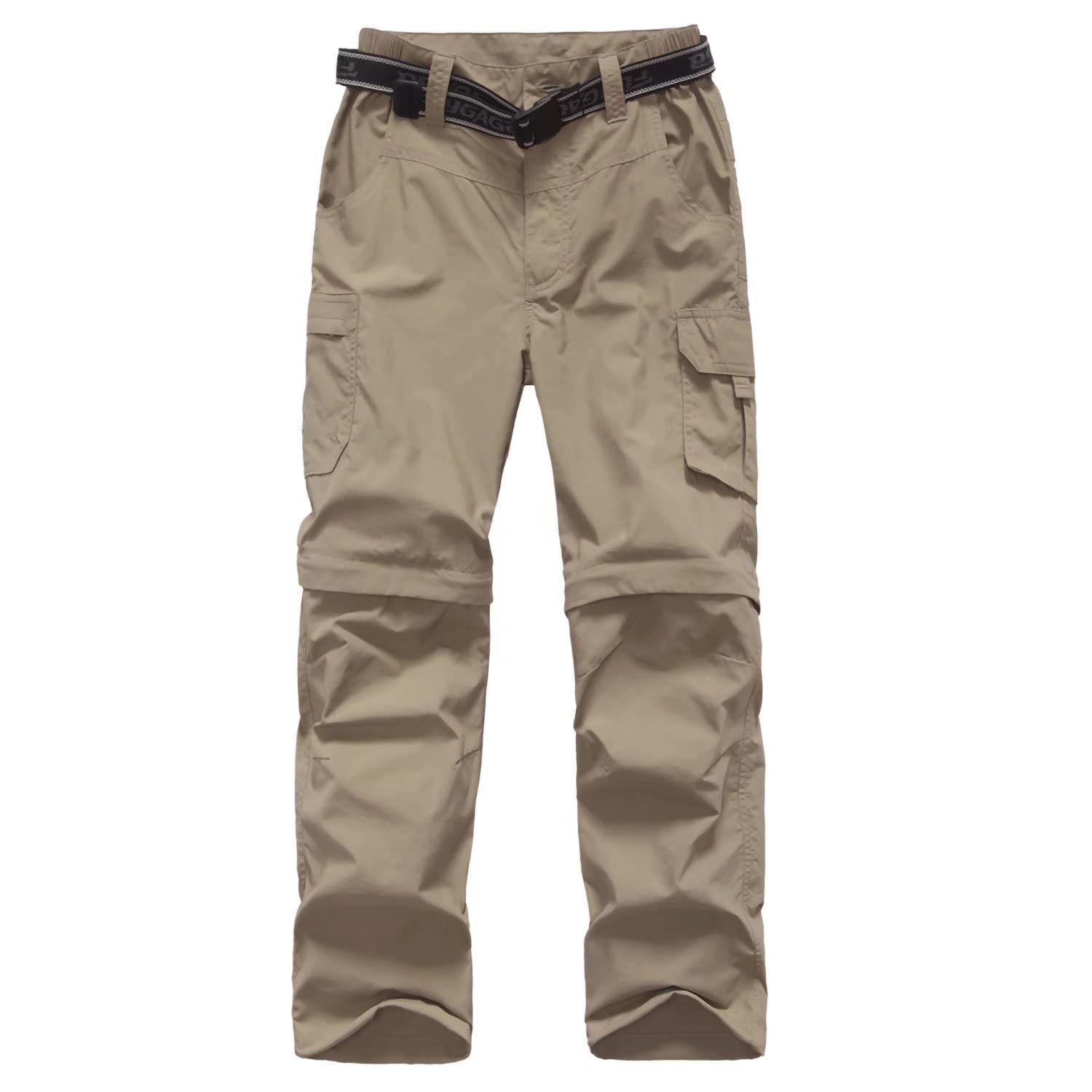 FLYGAGA Pantalon d'extérieur pour Enfants, Pantalon de Randonnée, Pantalon Cargo pour Enfants, Convertible d'escalade de Randonnée Imperméable à Séchage Rapide pour Garçon