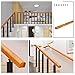 Indoor Stair Railing Kit Wooden & Metal Balustrade Support Post Forged Iron ils Porch Picket Transition Kit with Installation Tools - Safe & Stylish Solution