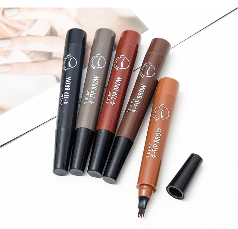 Miniatura 6 de 3D Waterproof Microblading Eyebrow Pen - 3Pcs New Magic Eyebrow Pencil, Waterproof Microblading Eyebrow Pencil Contouring Pen, 4 Tipped Precise