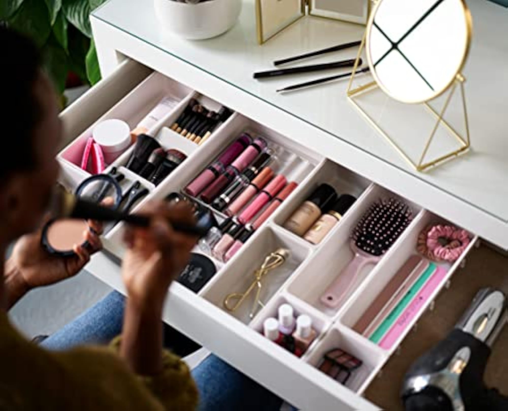 Viva Modular Makeup Beauty Drawer Organiser Set, 12-piece